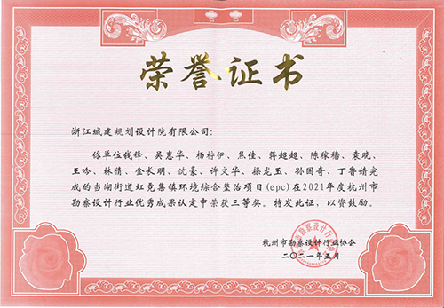 當湖街道虹霓集鎮環境綜合整治項目（epc）